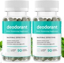 Full Kropp Deodorizing Supplement, Naturlig Deodorant piller Supplement, Beseire Odor naturlig kapsel, klorofyll kapsler for kvinner og menn 90 greve