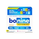 Bonine ikke-Drowsy Motion Sykedom Relief - Chewable tabletter med Meclizine HCL 25mg - Non Drowsy Medisin for kvalme eller bevegelsessyke - Cruise Essentials - bringebær Flavor, 32 Chewable Tabletter