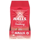HALLS Throat Soothing (tidligere HALLS Breezers) Kremete Strawberry Throat Drops, 12 poser med 25 dråper (300 Total Drops)