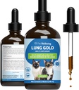 Kjæledyrs velvære Lunge gull til katter - Lunge immunstøtte, Lower Respiratory Health, Open Airways, Normal puste, Reishi, Coptis - Veterinærformulert Herbal Supplement - 4 oz (118 ml)