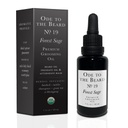 Vegan Mia - USDA Økologisk Spruce-Scented Beard Olje for menn, 3-i-1 Premium Grooming Olje med Argan olje og mer - For Beard vekst og vedlikehold, Ode til Beard Forest Sage Beard Oil, 1 fl oz