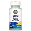 KAL Metyl Folate 1000 mcg, 5-MTHF Active Form, Folic Acid Supplement, hjertehelse, prenatal, Mood og hjerne støtte, vegetarisk, naturlig sitron ActivMelt, 60-dagers garanti, 60 serv, 60 mikrotabletter