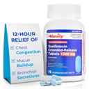 TIME-CAP LABS, INC. Tidlig Guaifenesin 1200 mg Extended Release Tabletter - Forventet Mucus Relief & Chest Congestion Relief for voksne - varer opp til 12 timer - 70 teller