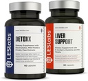LES Labs Detoxx og Liver Support Duo-Bundle for å støtte sunn leverfunksjon, glutationproduksjon og avgiftsgivning
