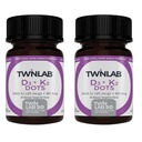 Twinlab-vitamin D3 1000 + K2 Dots - Bone & Heart Helse - Immunstøtte - 25mg, 60 tabletter (1000 IU) (2 Pack)
