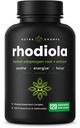Rhodiola Rosea Supplement 600mg 120 Vegan Capsules | Rhodiola Rosea Extract for energi, stress relief, Mood og fokus | Adaptogen Root med Rosavin & Salidrosides | 300mg Piller av NutraChamps