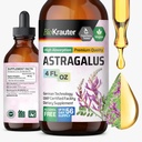 BIO KRAUTER Astragalus Tinktur - Astragalus Root Extract for immunstøtte - alkohol og sukker gratis - høy absorpsjon - Vegan Drops 4 Fl.Oz.