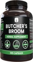 Pure Original Ingredienser Butcher's Broom (365 kapsler), ingen magnesium eller Rice Fillers, alltid ren, Lab verifisert
