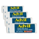 Advil Pain Relief and Fever Reduser, smertelindring medisin med Ibuprofen 200 mg for hodepine, ryggsmerter, menstruell smerte og ledd smertelindring - 10 belagte tabletter (pakke med 4)