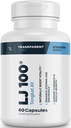 Transparent Labs LJ100 - Eurycoma Longifolia Tongkat Ali Extract 100mg Kapsler for Lean Body Mass, Styrke, og ytelsesforbedring - 60 greve