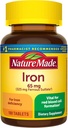 Naturlaget jern 65 mg (325 mg Ferrous Sulfat) Diett Supplement for rød blodcelle støtte 180 tabletter (pakke med 1)?