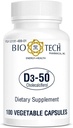 Bio-Tech Pharmacal Vitamin D3 (D3-50 50k IU, 100 vegatal)