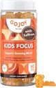 Kids Focus Gummies - 7-i-1 Fokus og oppmerksomhet Supplement for barn og tenåringer m/Saffron Extract, Magnesium Glykinat, L-theanin, Inositol & mer - Vegansk, Gluten & Sukkerfri, Ikke-GMO
