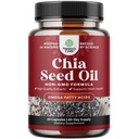 Chia Seed Oil Extract Capsules - Plant Basert Omega 3 6 9 Supplement og daglige Fiber Capsules for voksne Digestive og immun støtte og hjertehelse - Omega 3 Fatty Acids Supplement for menn og kvinner