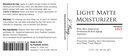 Probiotic Action® Light Matte Moisturizer - Probiotic bidra til å forhindre Acne, Rosacea og Eczema. Probiotika og Peptide opprettholder glød, mykhet og tetthet av klar hud.