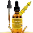 Ren organisk mulleinolje - organisk mullein øreoljedråper - naturlig ørepleieløsning for øredobber, tinnitus og barn - Herbal Mullein ekstrakt flytende for beroligende relief (2 oz)