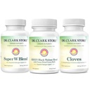 Dr Clark Store Intestine Support & Cleanse Kit - med Freeze-Dried Grønn Svart Walnut Hulls, Wormwood og Cloves-hjelper opprettholde optimal intestinal funksjon