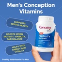 CONCEIVE PLUS Mens Fertilitet Bundle, Fertilitet Vitaminer 60 Count and Fertilitet Lubricant 2,5 Ounce
