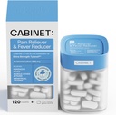 Cabinet: 500mg Acetaminophen for hodepine Relief, Toothaches, Sore Throat og Fever Reduser, inneholder 1 Påfyllbar medisin Jar, 120 tabletter (Starter Kit)