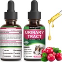 Cat & Hund urinveis infeksjon dråper med Cranberry & Natural UTI medisin - støtter Bladder + Kidney - beste forebygging inkontinens & Bladder Stones -Supplement Nyre Helsepleie Vitaminer