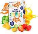Omega 3 Gummier - Ultra høy DHA Chewable Gel Gummy - Omega 3 for barn støtter hjerne og øye helse - sukkerfri naturlig frukt flavor - barn Omega 3 Fish Oil Gummies (30 Count)