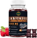 Shilajit Gummies for menn og kvinner - 1400mg, ren Himalayan Supplement, høy i mineraler og fulvsyre, energi, hjerne, immunisme øke, bringebær vannmelon flavor