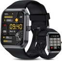 Smarte klokker for menn kvinner (svare ringe), 1.95" Fitness Watch med blod oksygen hjertefrekvens søvnmonitor, 100+ Sport IP68 Vanntett Fitness Watch for Android iOS-telefoner