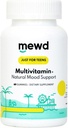 MEWD Tenåring/Kids daglig Multivitamin Gummy med naturlig Mood Enhancer,Vegan,Immune System Booster Supplement,Kids Vitamin med jern,Zinc, Glutenfri Focus Vitamin for barn-Brain Health-Made i USA