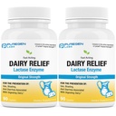Puregen Labs Dairy Relief Natural Fast Acting Lactase Enzyme 3000 FCC, Laktose Intolerance Pills ® 2 Pack - 180 Caplets Totalt