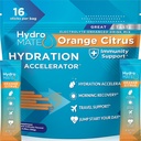 HydroMATE elektrolyserer pulver med lavt sukker - 16 Instant Hydration Packets med vitamin C oransje for å øke energi - Lav sukker elektrolyserer pulver pakker for å støtte Hydration for rask Party Recovery
