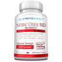 Godkjent vitenskap Nitric Oxid MD - Muskelutvikling, Lean Body Mass, Forbedre oksygenforsyning, Økt energi - 90 kapsler - 1 flaske