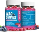 NAC Gummies 800 mg, N-Acetyl Cysteine Supplement, NAC Supplement for immunsystem og antioksidant, ikke-GMO, Glutenfri, Vegan - 120 greve
