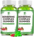 Berberine Complex Gummies- Berberine med Ceylon Cinnamon, Turmeric, Melk Thistle Bitter Melon for total immun helse -120 greve