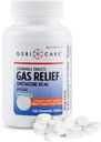 GeriCare Simetikon Chewable Gass-Relief tabletter 80 mg | rask relief for gass, blooting, Discomfort | Mint-Flavored | Oral voksen Gass Smerte Relief | Anti-Flatulenshjelp (100 tabletter) 2 Pack
