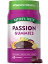 Naturens sannhet lidenskapsgummier | Horny Goat Weed med Maca for kvinner | 60 greve | Passion Punch Flavor | Vegan, ikke-GMO & Glutenfri