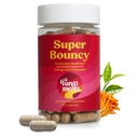 Fungiments Super Bouncy - Mushroom Supplement - Cordyceps Mushrooms, Grønn Te, Ginseng - Energi og fokus (60 kapsler)