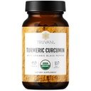 Truvani Organic Turmeric Curcumin Tabletter 1350 mg Hver - naturlig felles støtte med svart pepper for absorpsjon - 90 tabletter