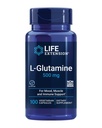 Life Extension L-Glutamine, 500 mg L-glutamin, Aminosyre, støtter muskelhelse og immun helse, glutenfri, ikke-GMO, 100 vegetariske kapsler