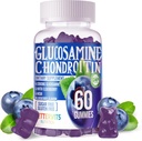 Glukosamin Chondroitin Gummies med MSM & Elderberry Extra Styrke - Felles Støtte, Antioksidant Immun støtte Supplement for voksne, menn og kvinner.60 Blåbær Gummies