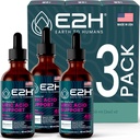 E2H Uric Acid Support Supplement - Tart Cherry og Devil's Claw - støtter uric syre helse og nyrefunksjon ikke-GMO - Vegan - (3 flasker)