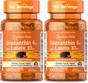 Puritans Pride Zeaxanthin 4 mg med Lutein 10 mg, støtter sunne øyne og visjon*, 60 ct (pakke med 2)