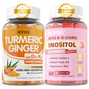 Sukker Gratis 2Pack Ginger Gummies & 2Pack Myo-Inositol & D-Chiro Inositol Gummies