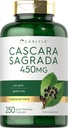 Carlyle Cascara Sagrada Capsules  450 | 250 Grev | Herbal Supplement | Ikke-GMO, Glutenfri