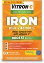 Vitron-C høy styrke jern Supplement med vitamin C, pakke med 3 (180 antall totalt)