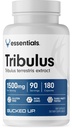 Bucked Up Tribulus 1500mg Per Serving, Essentials (90 Serveringer, 180 kapsler)