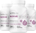 NERVE ALFABYW Optimizer, 3 Pack (90 Kapsler) - 300 mg Stabilisert R-Alpha Lipoic Acid per Kapsel for naturlig Nerve Discomfort Support - Rask absorpsjon - trygt og alt naturlig