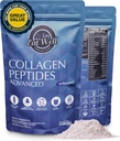 EAT WELL PREMIUM Foods kollagen peptider pulver protein 45 serveringer, 16oz, kollagen for hud, bein og felles støtte, type I & III Grass Fed kollagen kosttilskudd for kvinner og menn, keto, aminosyrer