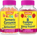 VelJa Türmeric Curcumin Kids + B Complex Kids, Gummies Bundle - Great Tasting, Vitamin Supplement, Glutenfri, GMO Gratis, Chewable Gummy