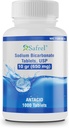 Safrel Natrium Bikarbonat Antisyre 650 mg (10 korn) 1000 tabletter | for relief av syreødeleggelse, hjertebrann, sur mage og upset mage | verdibesparende pakke