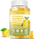 Kalium Supplement Gummies for voksne: Kalium Citrate 99 mg - Kalium Magnesium Supplement for muskel, elektrolytt, energi